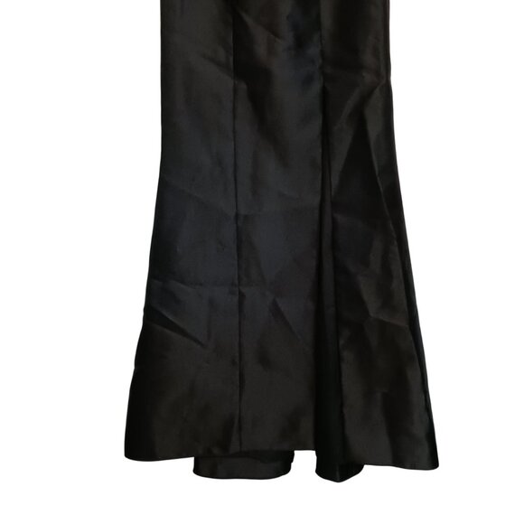 NEW Alfred Sung Jewel Neck Bowed Open-Back Trumpet Dress w/ Front Slit, Black, 0 - Picture 5 of 15